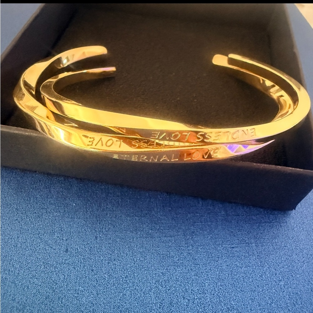 Gold Love Engraved Bracelets